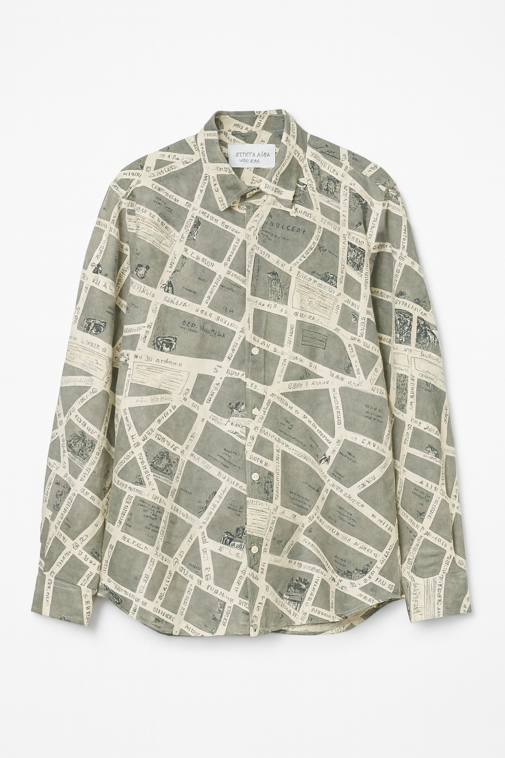 Cartographie Chic Men’s Map Print Shirt