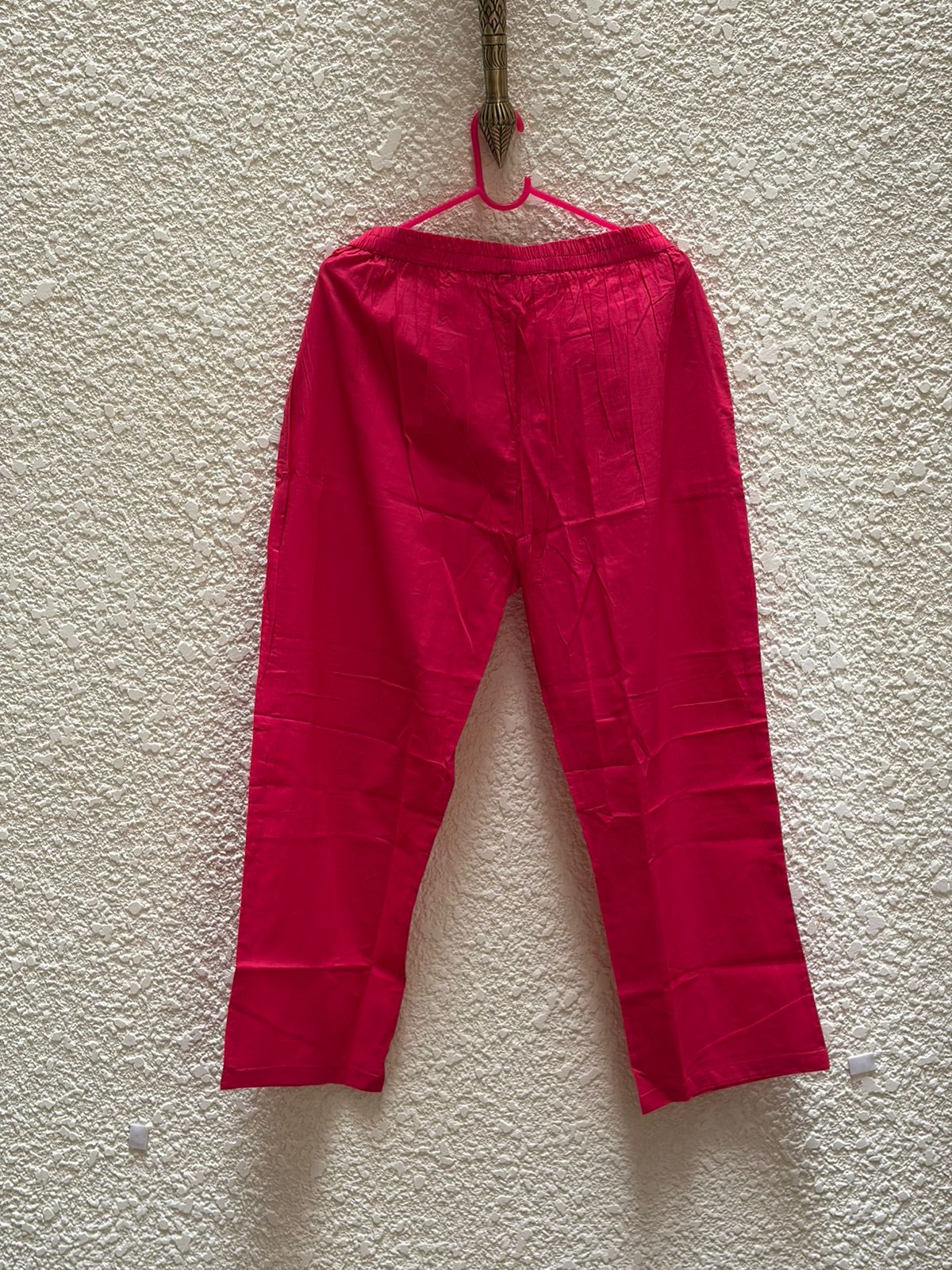 Crimson Bloom Pink Cotton Kurta Set
