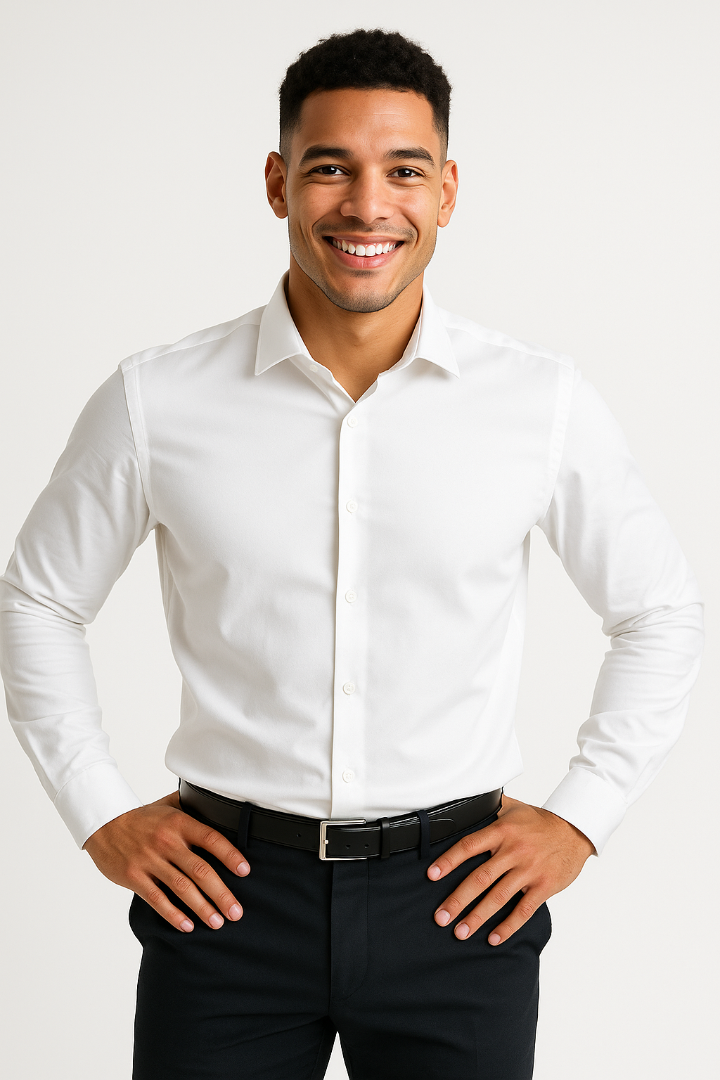 Men’s Classic White Tailored Fit Formal Shirt