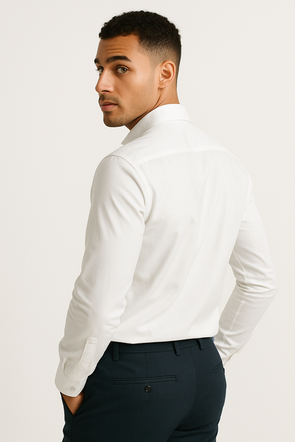 Men’s Classic White Tailored Fit Formal Shirt