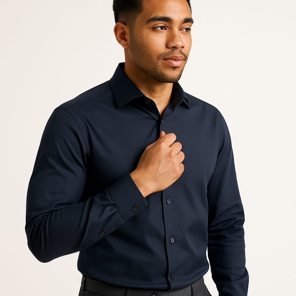 Men’s Navy Formal Shirt – Modern Tailored Fit