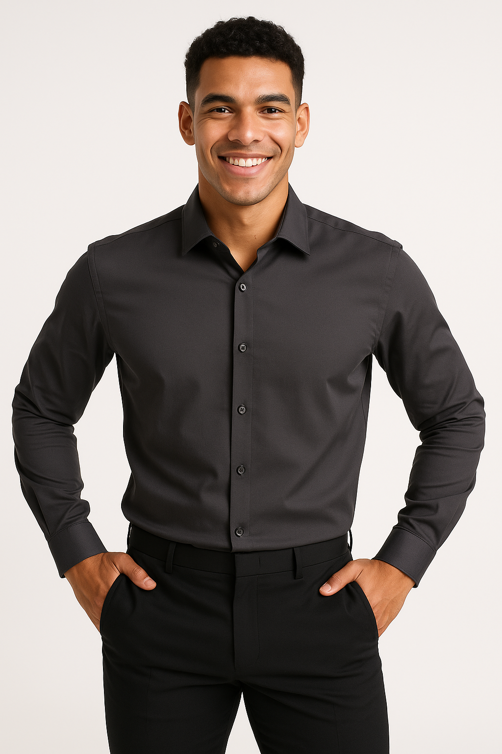 Men’s Charcoal Black Formal Shirt