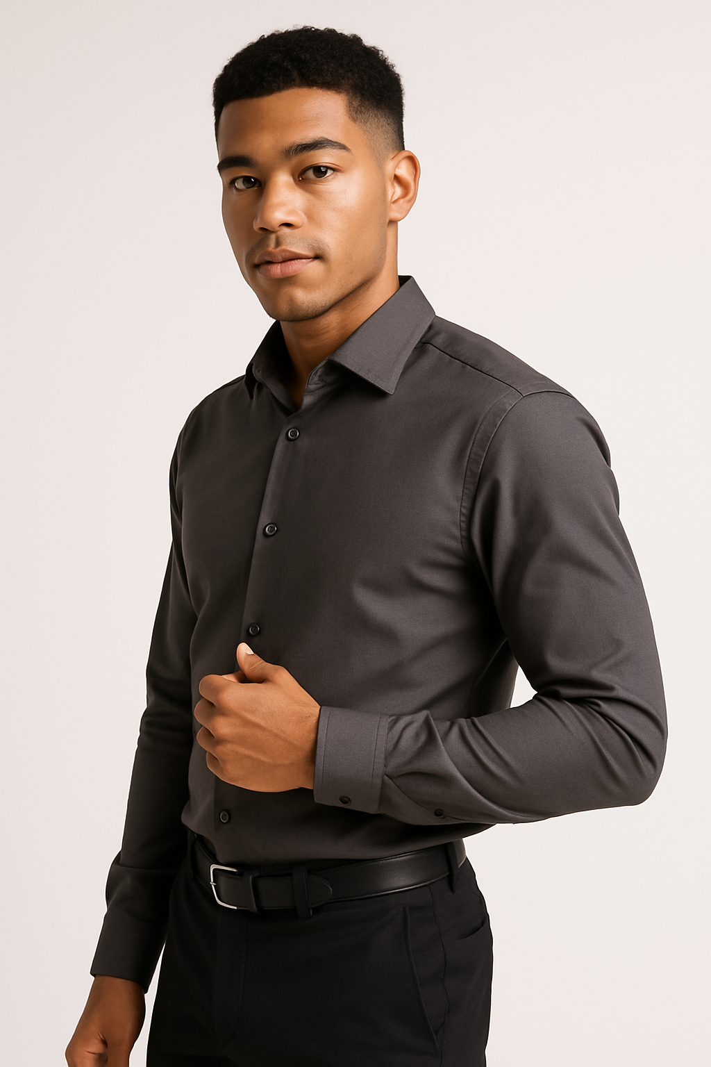 Men’s Charcoal Black Formal Shirt