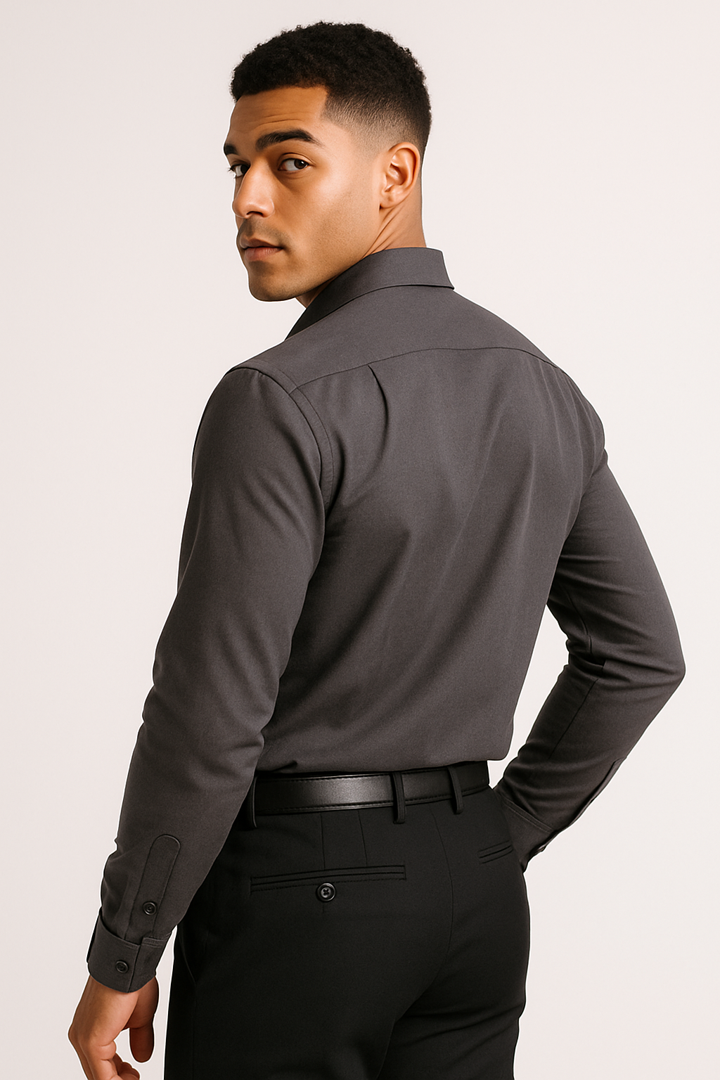 Men’s Charcoal Black Formal Shirt
