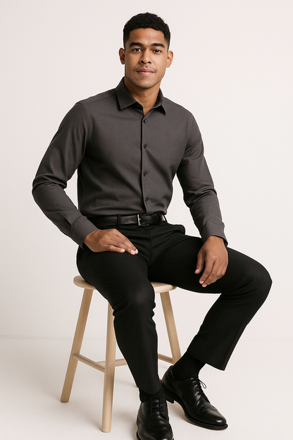 Men’s Charcoal Black Formal Shirt