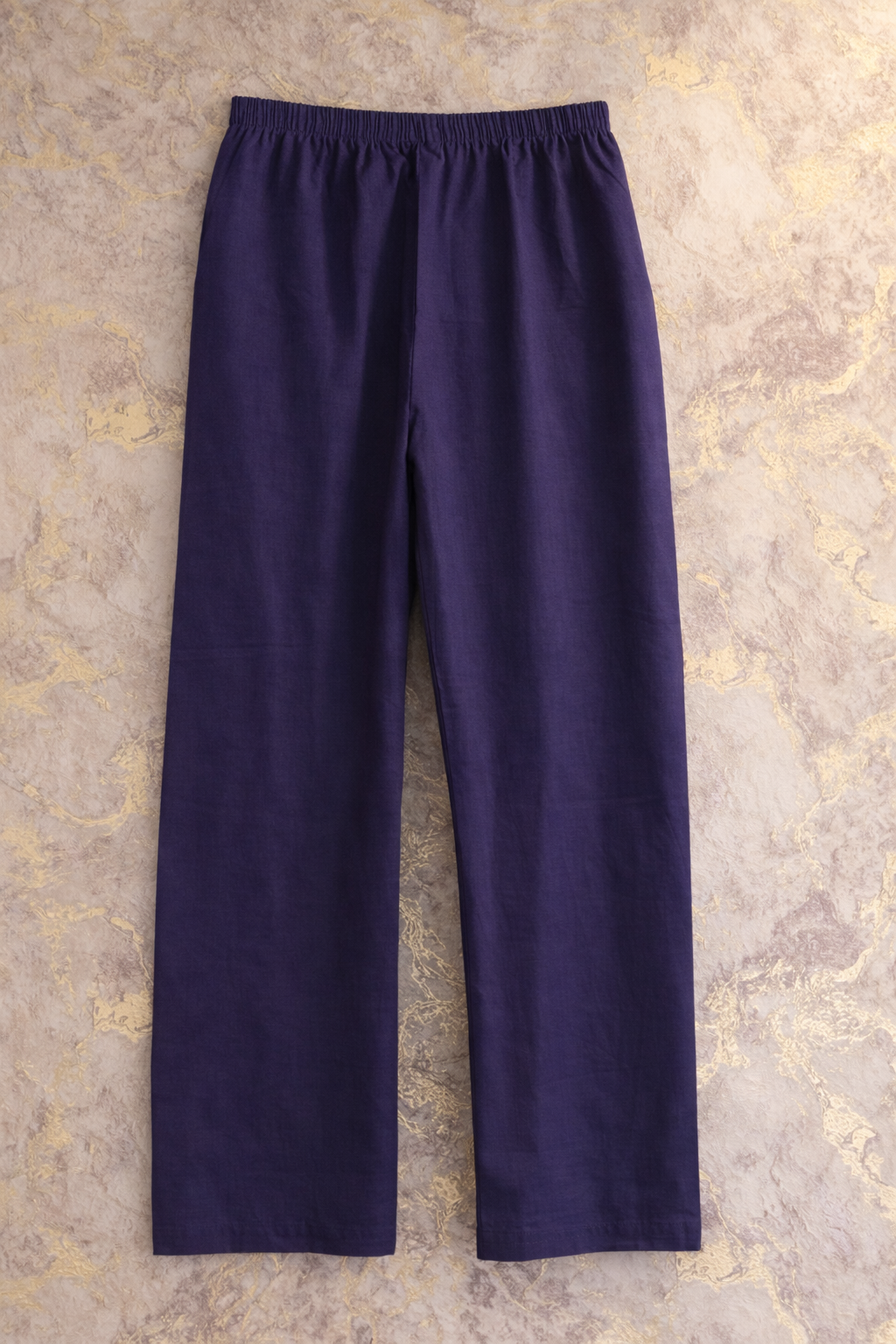 Deep Purple Warli Embroidered Pure Cotton Kurtha Set