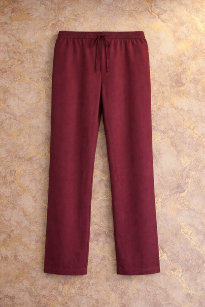 Maroon Floral Embroidered Cotton Kurtha Set