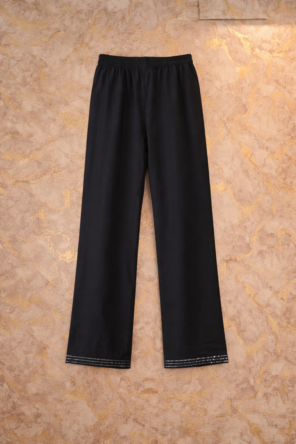 Charcoal Black Printed Pure Cotton Kurta Pant Dupatta Set