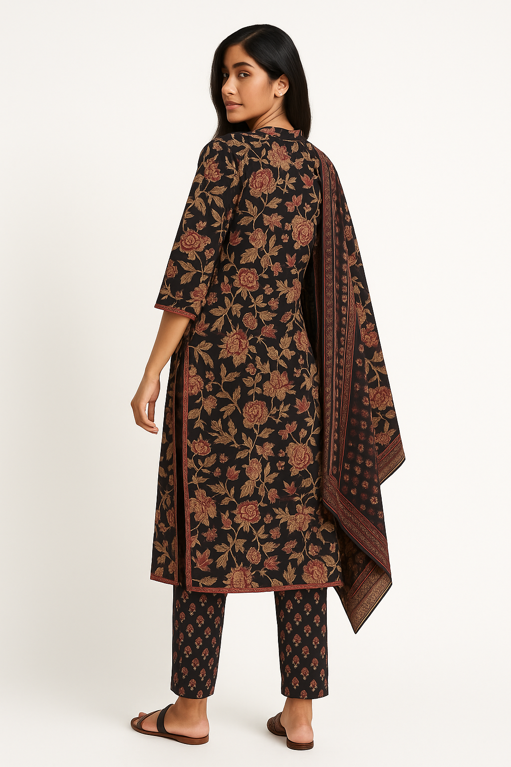 Midnight Garden Black Kurta Set