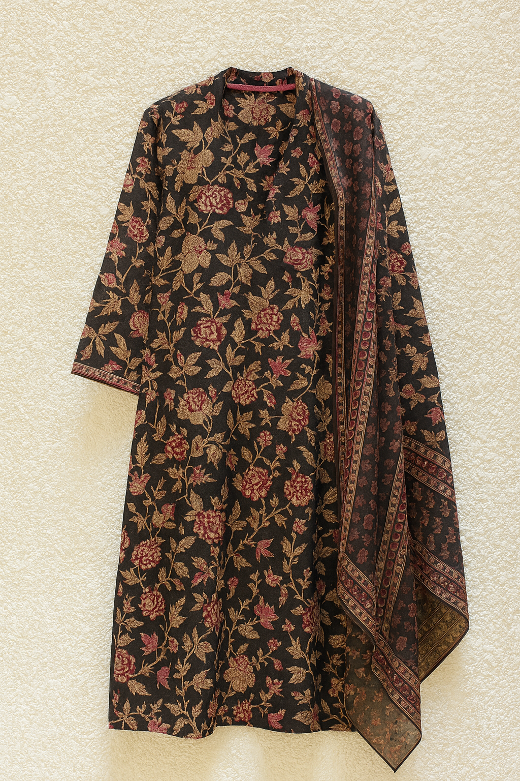 Midnight Garden Black Kurta Set