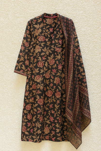 Midnight Garden Black Kurta Set