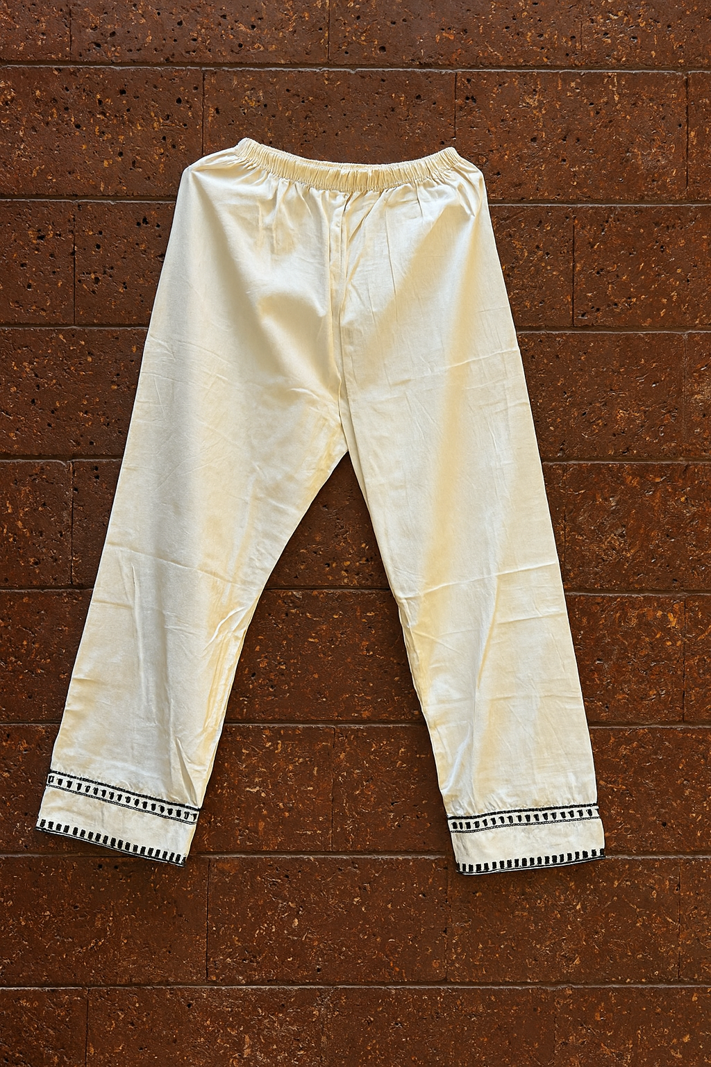 Ivory Elegance Handcrafted  white Cotton Kurta Set