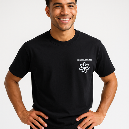 Boundless Art Classic Black Graphic T-Shirt – Minimal Streetwear Edition