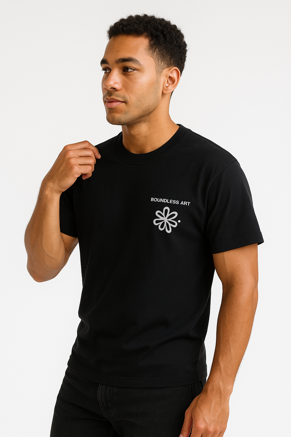 Boundless Art Classic Black Graphic T-Shirt – Minimal Streetwear Edition