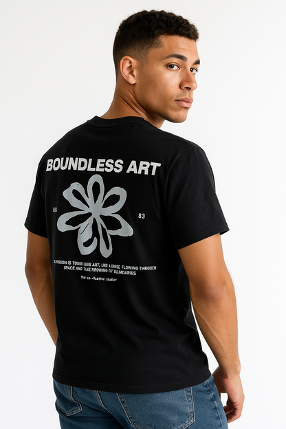 Boundless Art Classic Black Graphic T-Shirt – Minimal Streetwear Edition