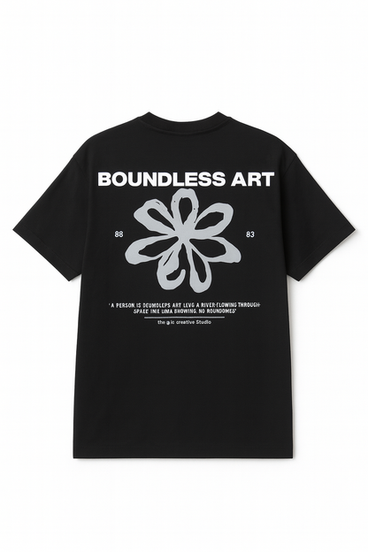 Boundless Art Classic Black Graphic T-Shirt – Minimal Streetwear Edition