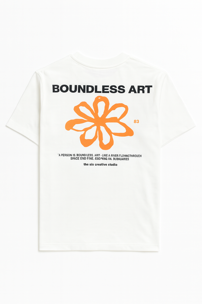 Boundless Art Oversized Graphic Tee – White Edition