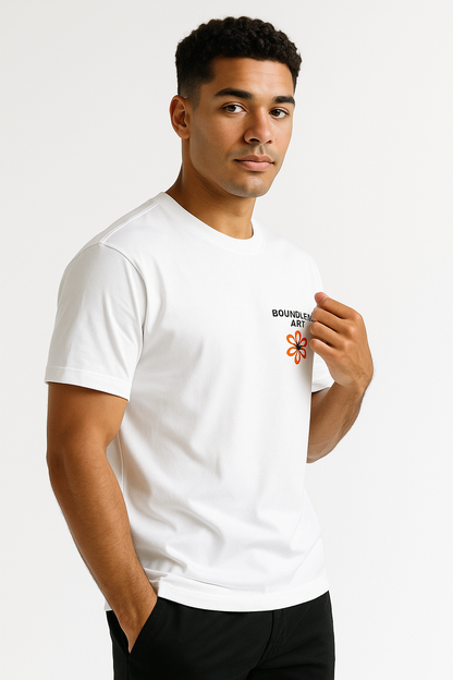 Boundless Art Oversized Graphic Tee – White Edition