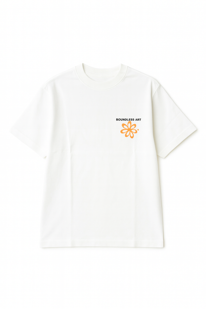 Boundless Art Oversized Graphic Tee – White Edition