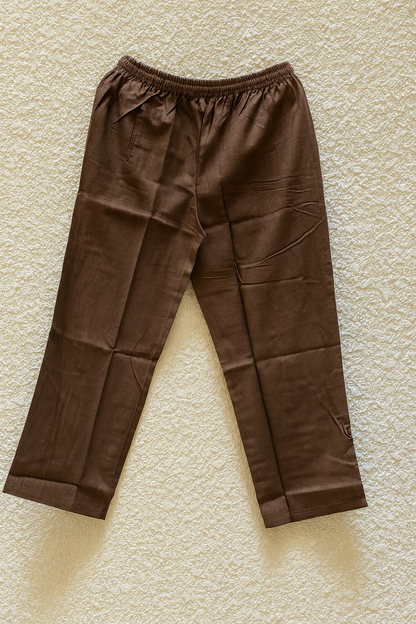 ☕ Mocha Grace Embroidered Cord Set